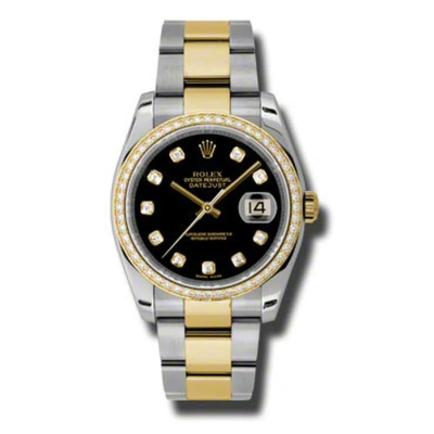 Rolex Oyster Perpetual Datejust 36 Black Dial Stainless Steel And 18k Yellow Gold Bracelet Automatic