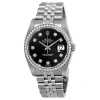ROLEX ROLEX OYSTER PERPETUAL DATEJUST 36 BLACK DIAL STAINLESS STEEL JUBILEE BRACELET AUTOMATIC LADIES WATC