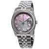 ROLEX ROLEX OYSTER PERPETUAL DATEJUST 36 BLACK MOTHER OF PEARL DIAL STAINLESS STEEL JUBILEE BRACELET AUTOM