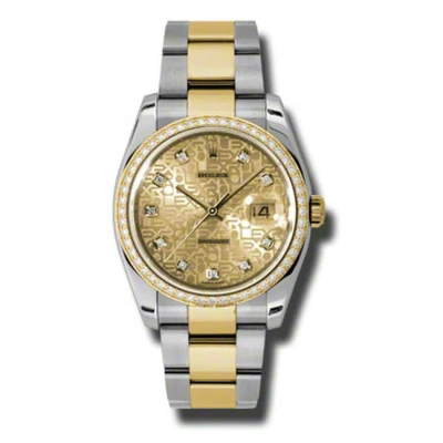 Rolex Oyster Perpetual Datejust 36 Champagne Dial Stainless Steel And 18k Yellow Gold Bracelet Autom In Multi
