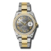 ROLEX ROLEX OYSTER PERPETUAL DATEJUST 36 GREY DIAL STAINLESS STEEL AND 18K YELLOW GOLD BRACELET AUTOMATIC 