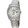 ROLEX ROLEX OYSTER PERPETUAL DATEJUST 36 MOTHER OF PEARL DIAL STAINLESS STEEL JUBILEE BRACELET AUTOMATIC L