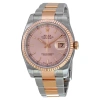 ROLEX ROLEX OYSTER PERPETUAL DATEJUST 36 PINK CHAMPAGNE DIAL STAINLESS STEEL AND 18K EVEROSE GOLD BRACELET