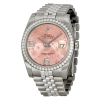 ROLEX ROLEX OYSTER PERPETUAL DATEJUST 36 PINK FLORAL DIAL STAINLESS STEEL JUBILEE BRACELET AUTOMATIC LADIE