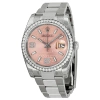 ROLEX ROLEX OYSTER PERPETUAL DATEJUST 36 PINK WAVE DIAL STAINLESS STEEL BRACELET AUTOMATIC LADIES WATCH 11