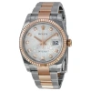 ROLEX ROLEX OYSTER PERPETUAL DATEJUST 36 SILVER DIAL STAINLESS STEEL AND 18K EVEROSE GOLD BRACELET AUTOMAT