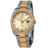 ROLEX ROLEX OYSTER PERPETUAL DATEJUST 36 SILVER DIAL STAINLESS STEEL AND 18K YELLOW GOLD BRACELET AUTOMATI