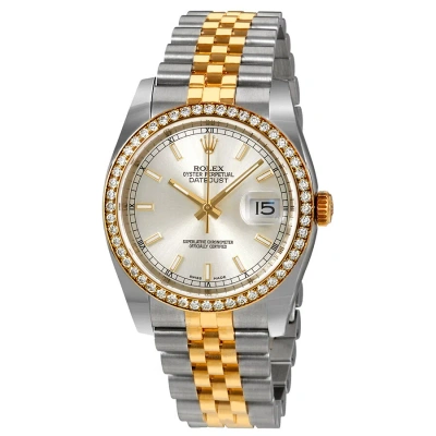 Rolex Oyster Perpetual Datejust 36 Silver Dial Stainless Steel And 18k Yellow Gold Jubilee Bracelet