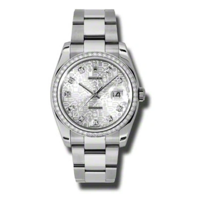 Rolex Oyster Perpetual Datejust 36 Silver Dial Stainless Steel Bracelet Automatic Ladies Watch 11624 In Metallic