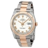 ROLEX ROLEX OYSTER PERPETUAL DATEJUST 36 WHITE DIAL STAINLESS STEEL AND 18K EVEROSE GOLD BRACELET AUTOMATI