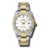 ROLEX ROLEX OYSTER PERPETUAL DATEJUST 36 WHITE DIAL STAINLESS STEEL AND 18K YELLOW GOLD BRACELET AUTOMATIC
