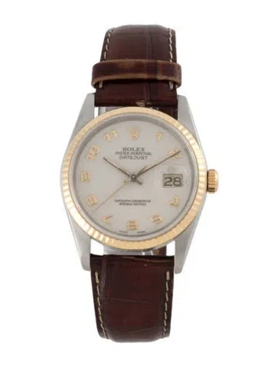 Pre-owned Rolex Oyster Perpetual Datejust, 36mm In Multicolor