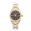 Rolex Oyster Perpetual Datejust Automatic Watch Stainless Steel And Yellow Gold 26 In Black