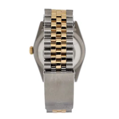 Rolex Oyster Perpetual Datejust Automatic Watch Stainless Steel And Yellow Gold With Diamond Markers 36