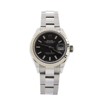 Rolex Oyster Perpetual Datejust Dark Grey Automatic Watch Stainless Steel And White Gold 28