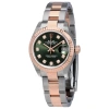 ROLEX ROLEX OYSTER PERPETUAL DATEJUST OLIVE GREEN DIAMOND DIAL LADIES OYSTER WATCH 279171ODO