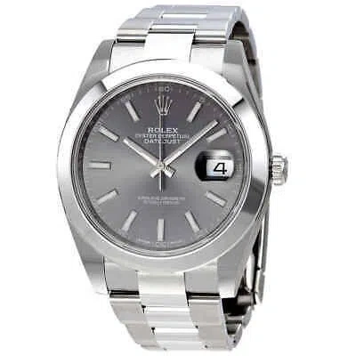 Pre-owned Rolex Oyster Perpetual Datejust Rhodium Dial Automatic Men's Watch 126300rso