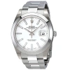 ROLEX PRE-OWNED ROLEX OYSTER PERPETUAL AUTOMATIC WHITE DIAL MEN'S WATCH 126300WSO