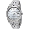 ROLEX ROLEX OYSTER PERPETUAL DATEJUST WHITE MOTHER OF PEARL DIAMOND DIAL MEN'S WATCH 126334MDJ