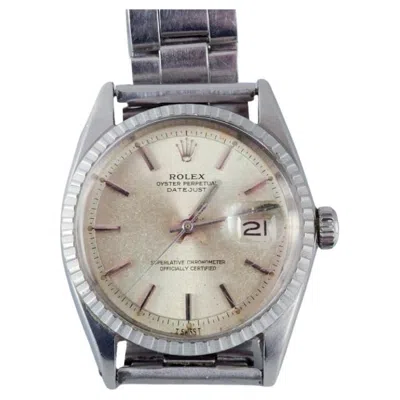 Pre-owned Rolex Oyster Perpetual Datejust With Steel Bracelet. From The 1960s. In Multi