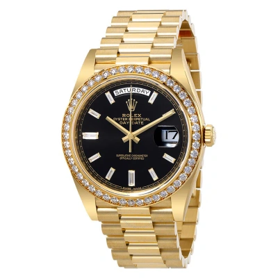Rolex Oyster Perpetual Day-date Black Dial Automatic Men's 18 Carat Yellow Gold President Watch 2283