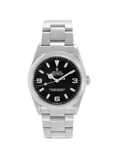 Pre-owned Rolex Oyster Perpetual Explorer Dial 36mm In Black