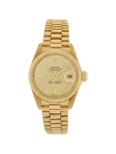 Rolex Oyster Perpetual Lady-datejust 26mm Watch In Gold