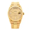 Rolex Oyster Perpetual President Day-date Automatic Watch Yellow Gold With Round And Baguette Diamond Mark In Gold