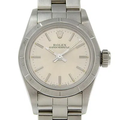 Pre-owned Rolex Oyster Perpetual Stainless Steel Wristwatch () In Multi