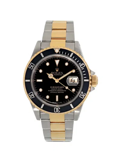 Pre-owned Rolex Oyster Perpetual Submariner 40mm Watch In Black