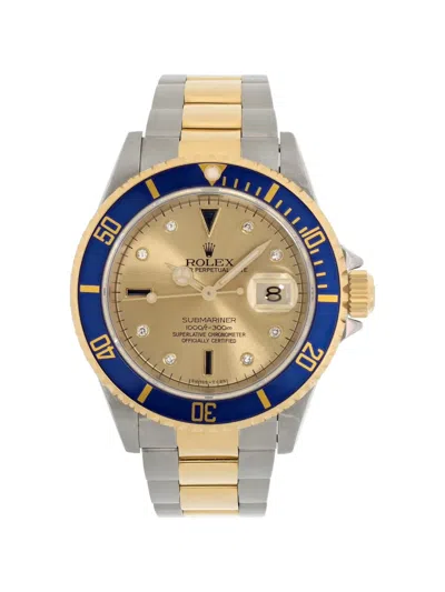 Pre-owned Rolex Oyster Perpetual Submariner 40mm Watch In Gold