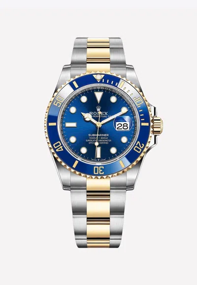 Rolex Oyster Perpetual Submariner Date 41 Watch In Oystersteel And Yellow Gold In Multicolor