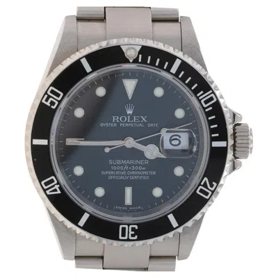 Pre-owned Rolex Oyster Perpetual Submariner Men's Watch 16610 Stainless Automatic 1yr Wnty In Multi