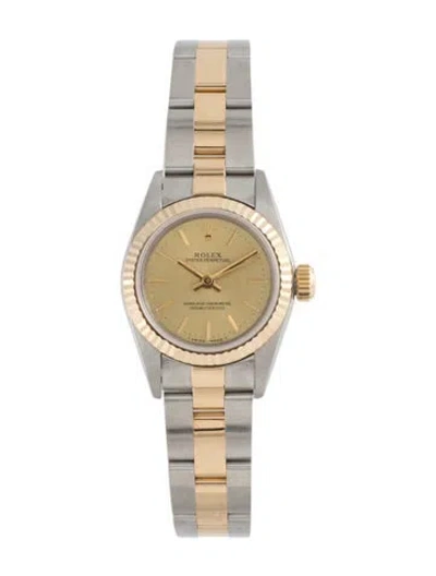 Pre-owned Rolex Oyster Perpetual Watch, 24mm In Multi