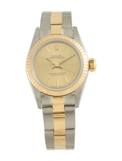 Pre-owned Rolex Oyster Perpetual Watch, 24mm In Multi