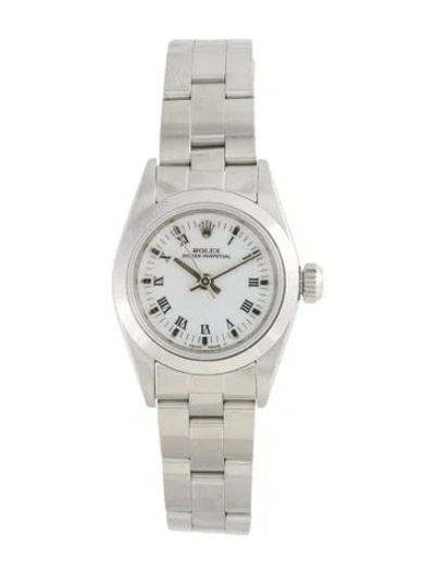 Pre-owned Rolex Oyster Perpetual Watch, 24mm In Multi