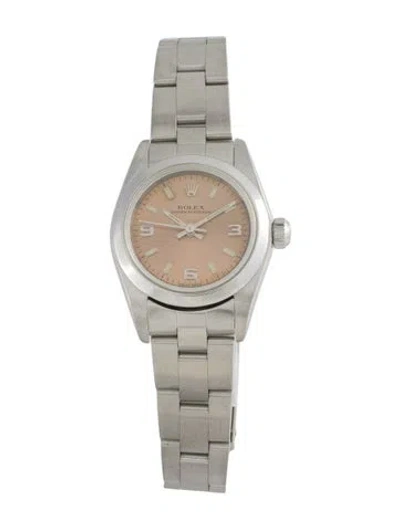 Pre-owned Rolex Oyster Perpetual Watch, 24mm In Multi