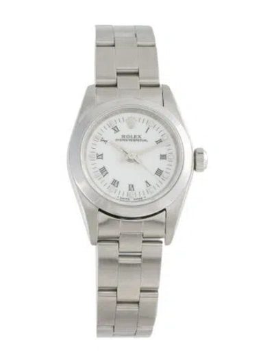Pre-owned Rolex Oyster Perpetual Watch, 24mm In Multi