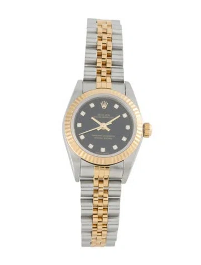 Pre-owned Rolex Oyster Perpetual Watch, 24mm In Multi