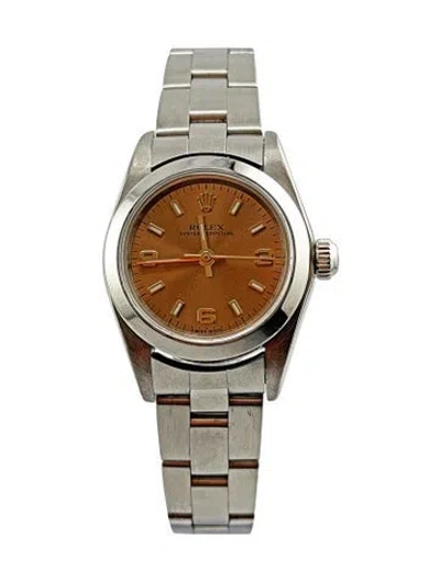 Pre-owned Rolex Oyster Perpetual Watch, 24mm In Multi