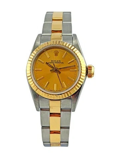 Pre-owned Rolex Oyster Perpetual Watch, 24mm In Multi