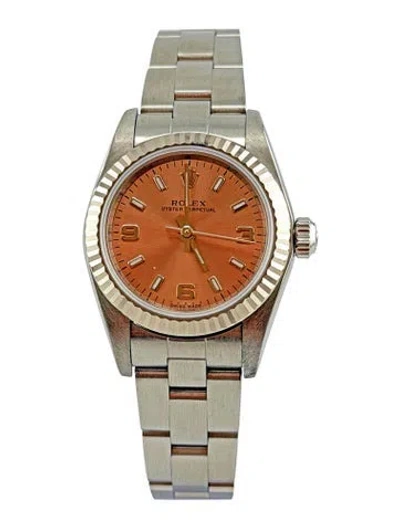 Pre-owned Rolex Oyster Perpetual Watch, 24mm In Multi