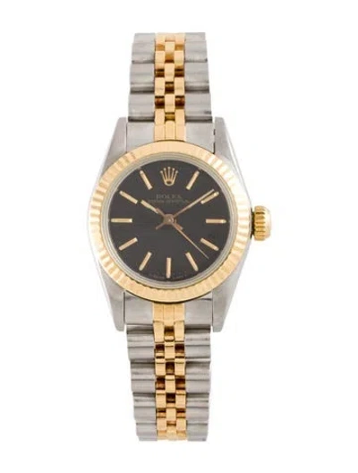 Pre-owned Rolex Oyster Perpetual Watch, 24mm In Multi