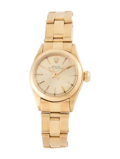 Pre-owned Rolex Oyster Perpetual Watch, 24mm In Multicolor