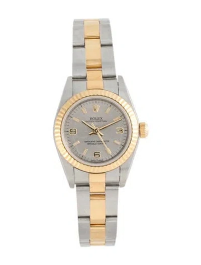 Pre-owned Rolex Oyster Perpetual Watch, 26mm In Multicolor