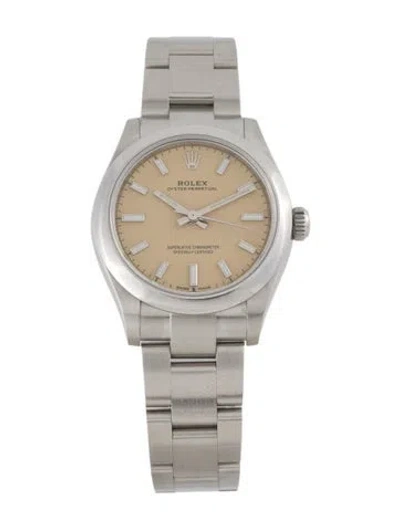 Pre-owned Rolex Oyster Perpetual Watch, 31mm In Multicolor