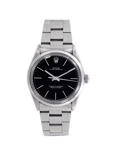 Pre-owned Rolex Oyster Perpetual Watch 34mm In Black