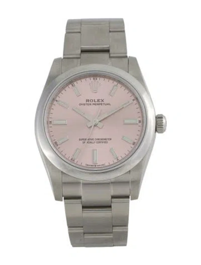 Pre-owned Rolex Oyster Perpetual Watch, 34mm In Multi