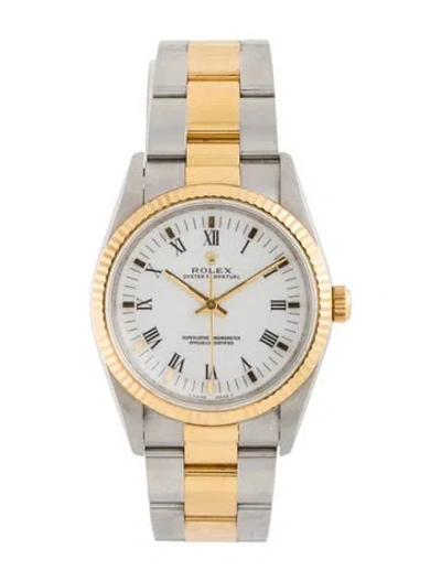 Pre-owned Rolex Oyster Perpetual Watch, 34mm In Multi