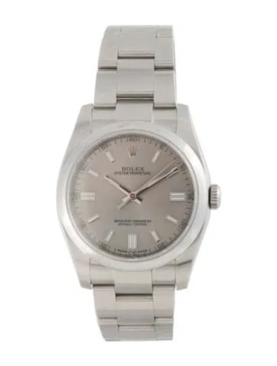 Pre-owned Rolex Oyster Perpetual Watch, 36mm In Multicolor